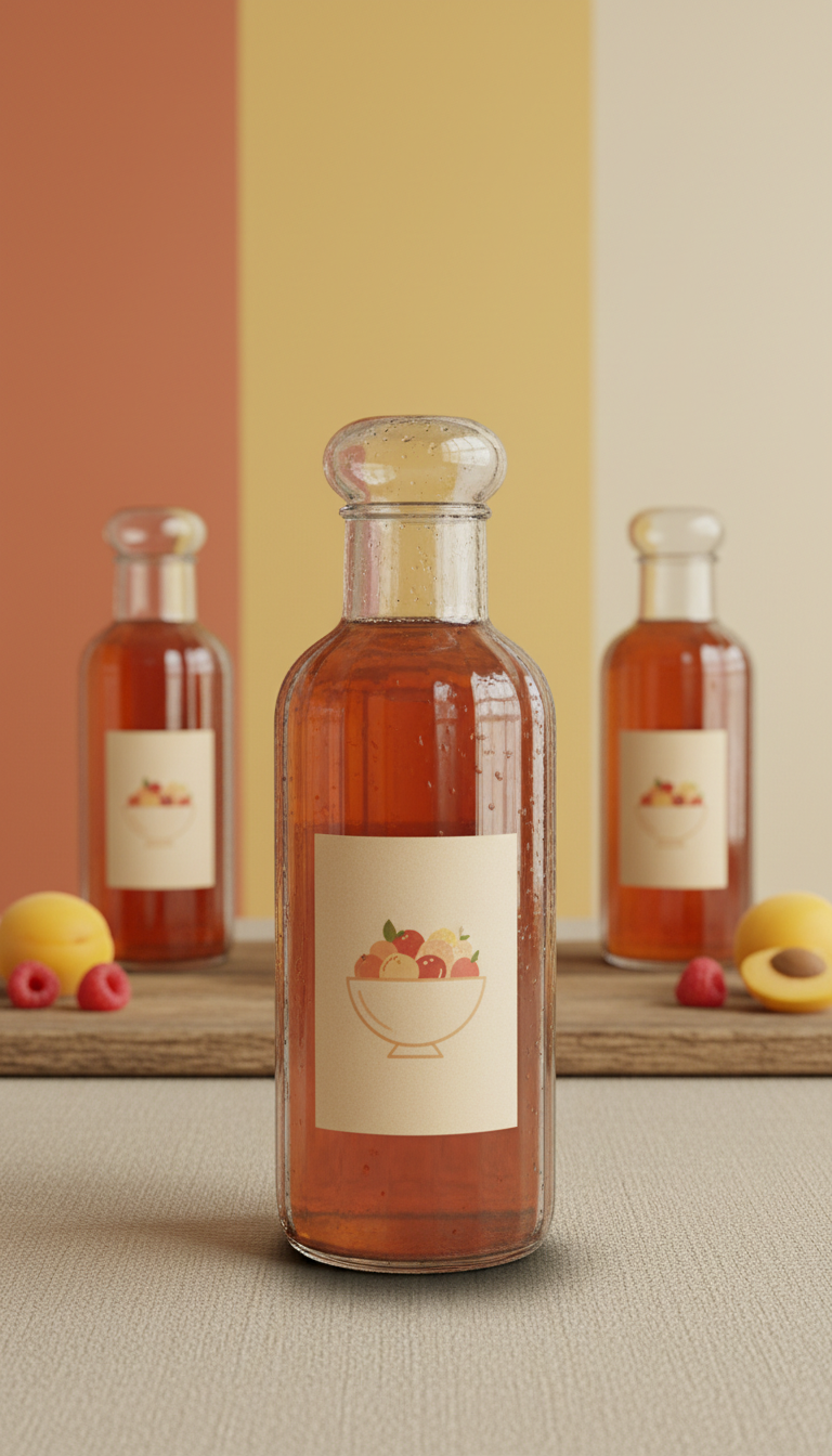 Compote Fruit Beverage With Vintage Glassware